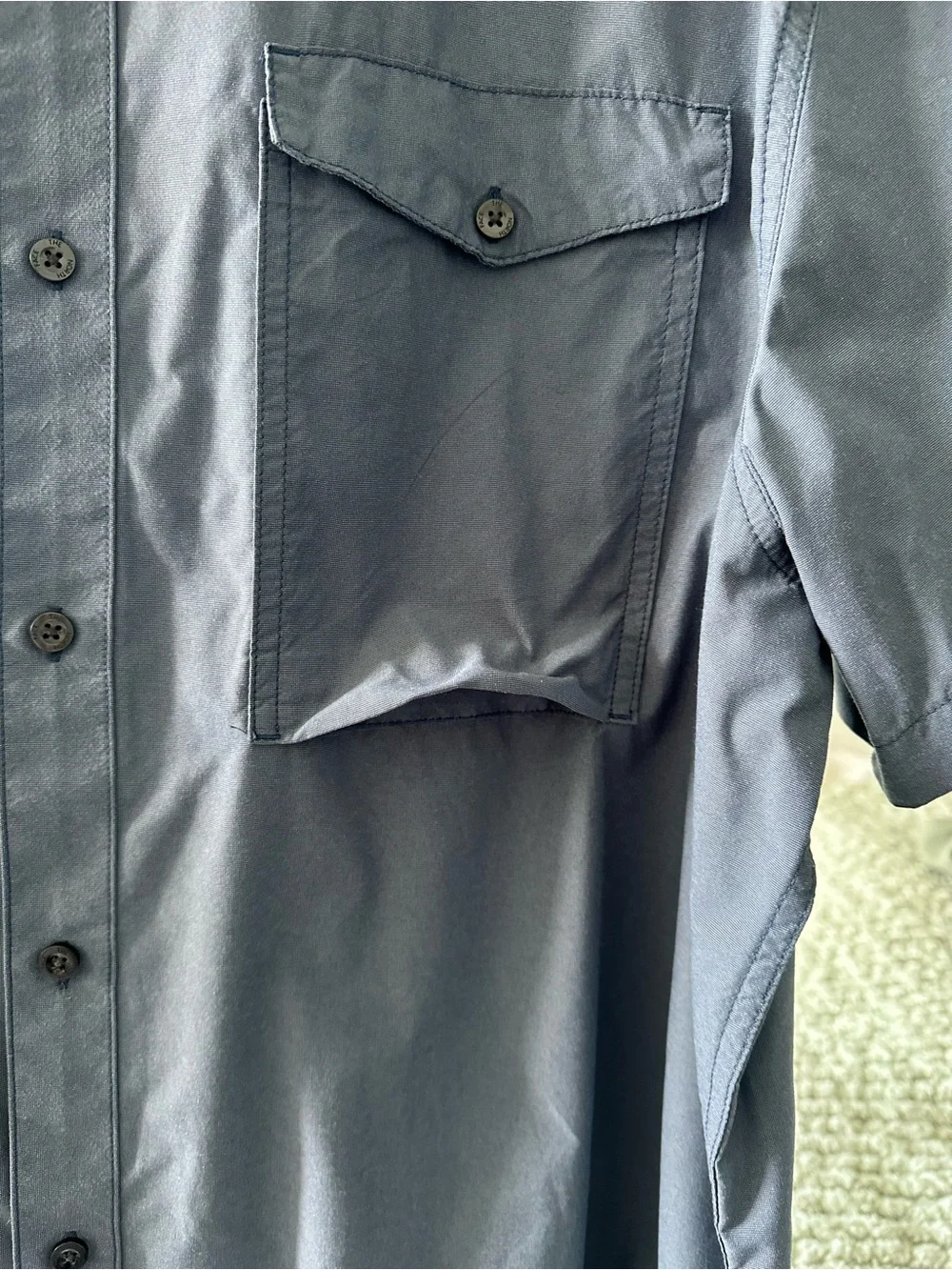 The North Face Men’s Short-Sleeve Button-Down Shirt - Blue Gray